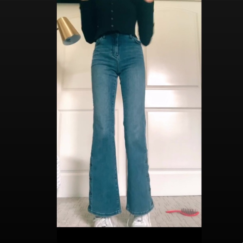 super soft anthropologie bell bottom jeans